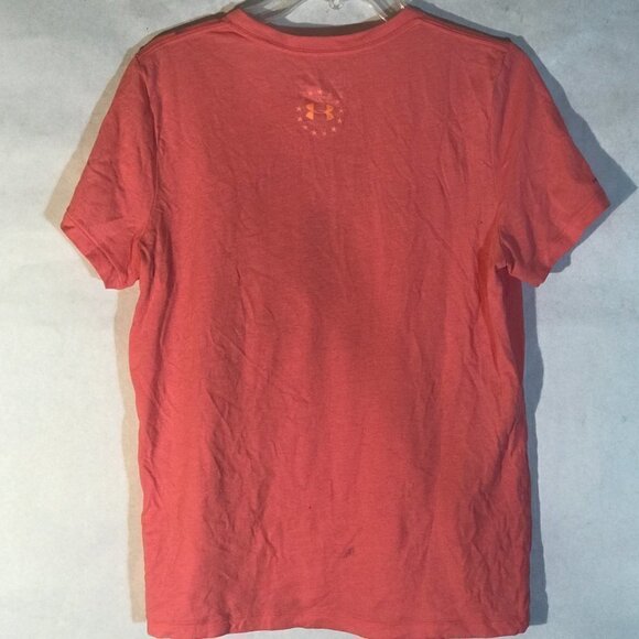 Under Armour Women Pink Workout Activewear Athletic Short Sleeve Tee T Shirt - Picture 9 of 9